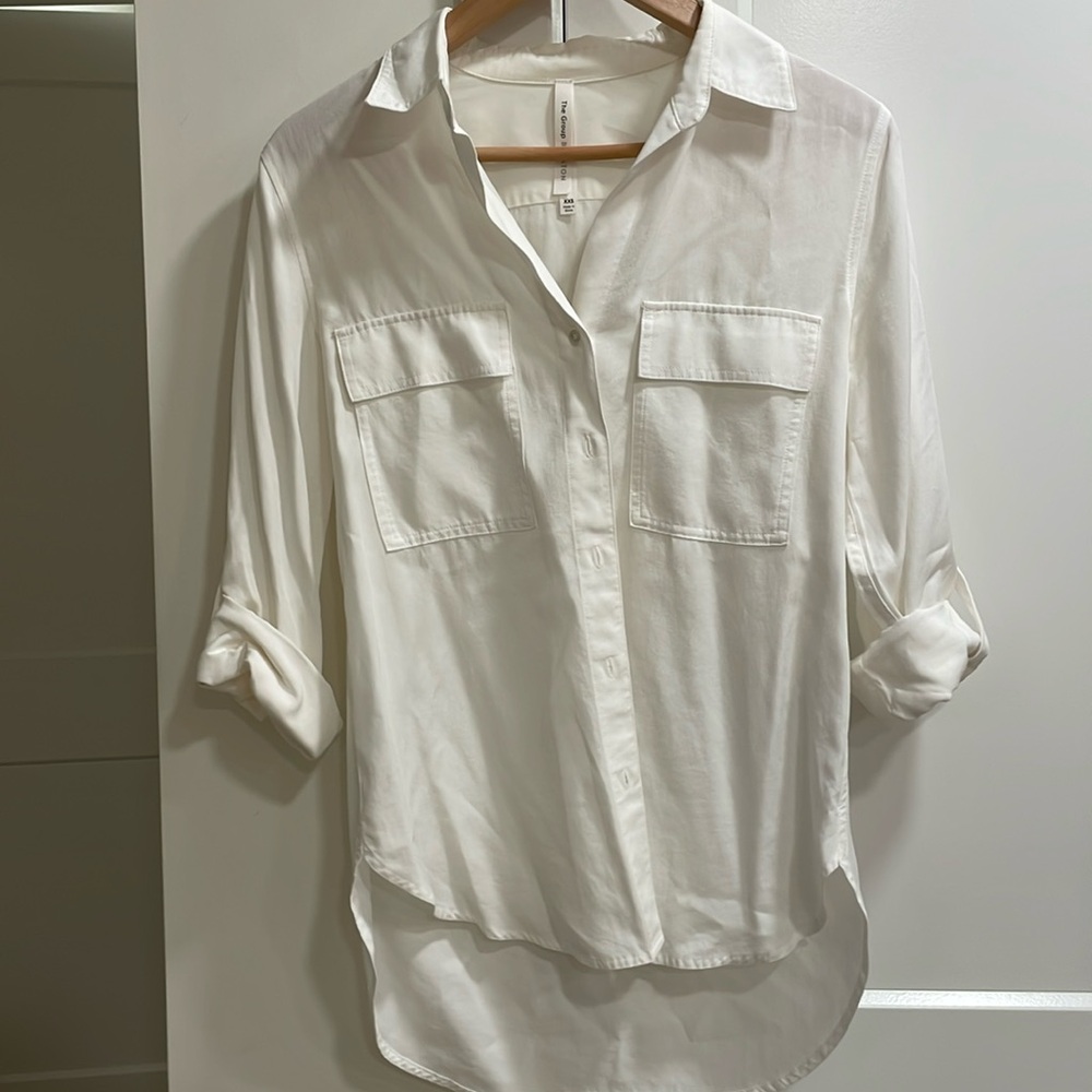 Aritzia Babaton Utility Button Down Dress Shirt Poplin